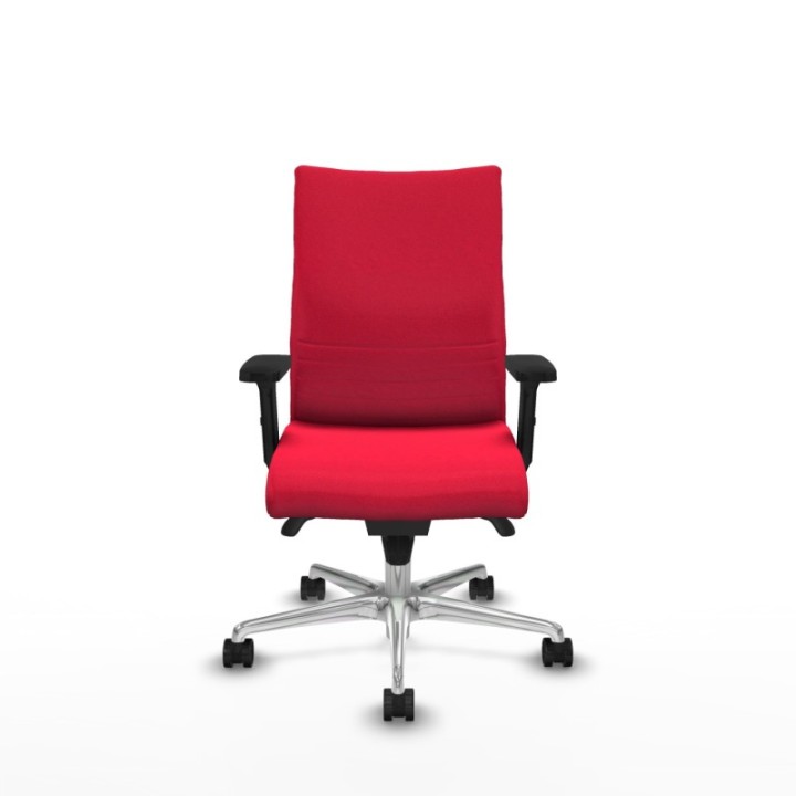 Albacete confidente sincro bali rojo brazos 2D base aluminio ruedas 65 mm nailon