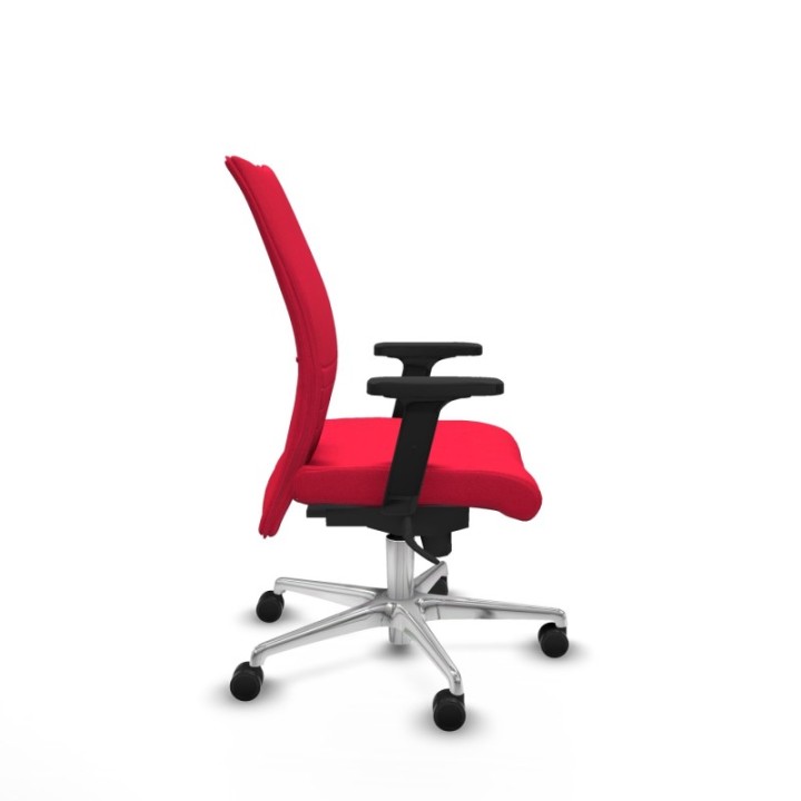 Albacete confidente sincro bali rojo brazos 2D base aluminio ruedas 65 mm nailon