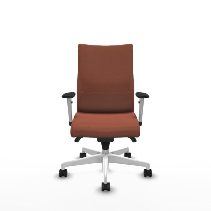 Albacete confidente sincro bali marrón brazos 1D blancos base blanca ruedas 65 mm nailon