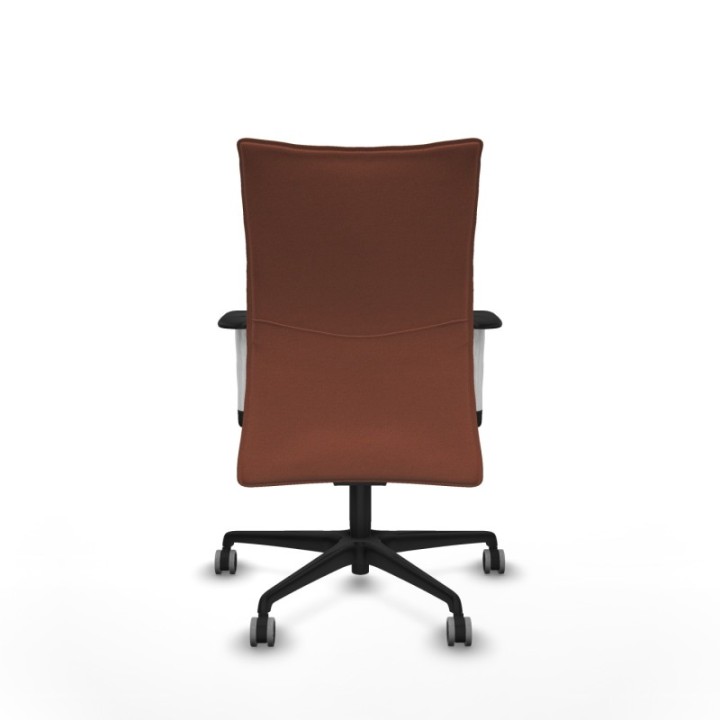 Albacete confidente sincro bali marrón brazos 1D blancos base nailon ruedas 65mm engomadas