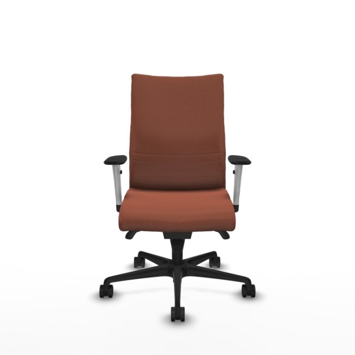 Albacete confidente sincro bali marrón brazos 1D blancos base nailon ruedas 65 mm nailon