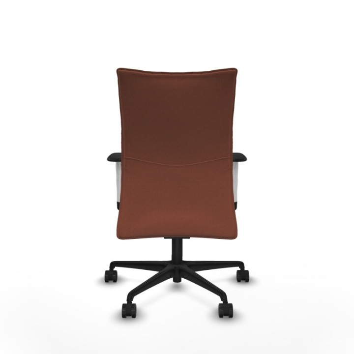 Albacete confidente sincro bali marrón brazos 1D blancos base nailon ruedas 65 mm nailon