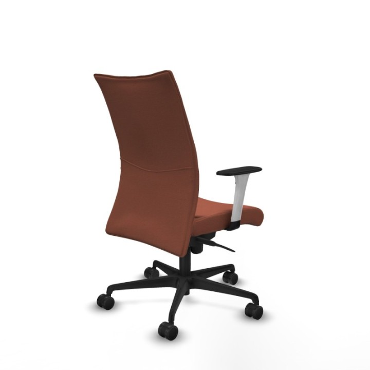 Albacete confidente sincro bali marrón brazos 1D blancos base nailon ruedas 65 mm nailon