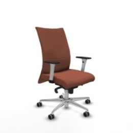 Albacete confidente sincro bali marrón brazos 1D blancos base aluminio ruedas 65mm engomadas