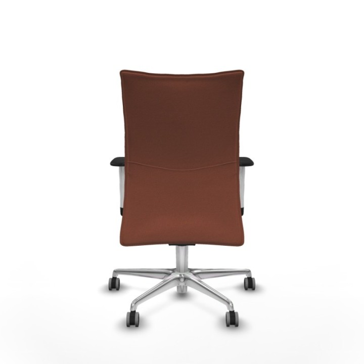 Albacete confidente sincro bali marrón brazos 1D blancos base aluminio ruedas 65mm engomadas