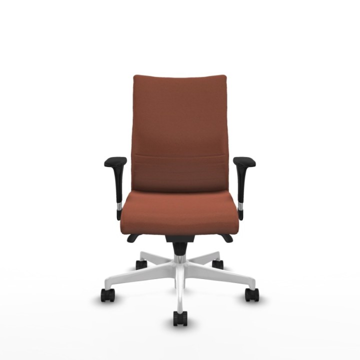 Albacete confidente sincro bali marrón brazos 1D base blanca ruedas 65 mm nailon