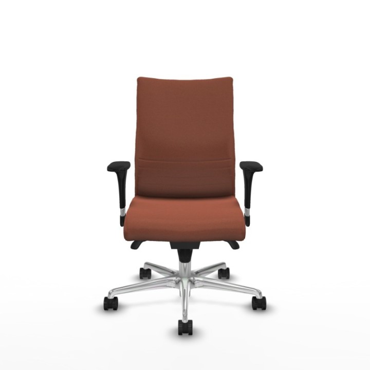 Albacete confidente sincro bali marrón brazos 1D base aluminio ruedas 65 mm nailon