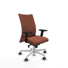 Albacete confidente sincro bali marrón brazos 2D base blanca ruedas 65mm engomadas