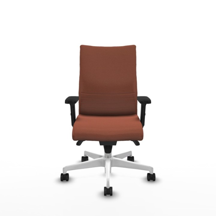 Albacete confidente sincro bali marrón brazos 2D base blanca ruedas 65 mm nailon