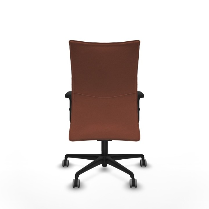 Albacete confidente sincro bali marrón brazos 2D base nailon ruedas 65mm engomadas