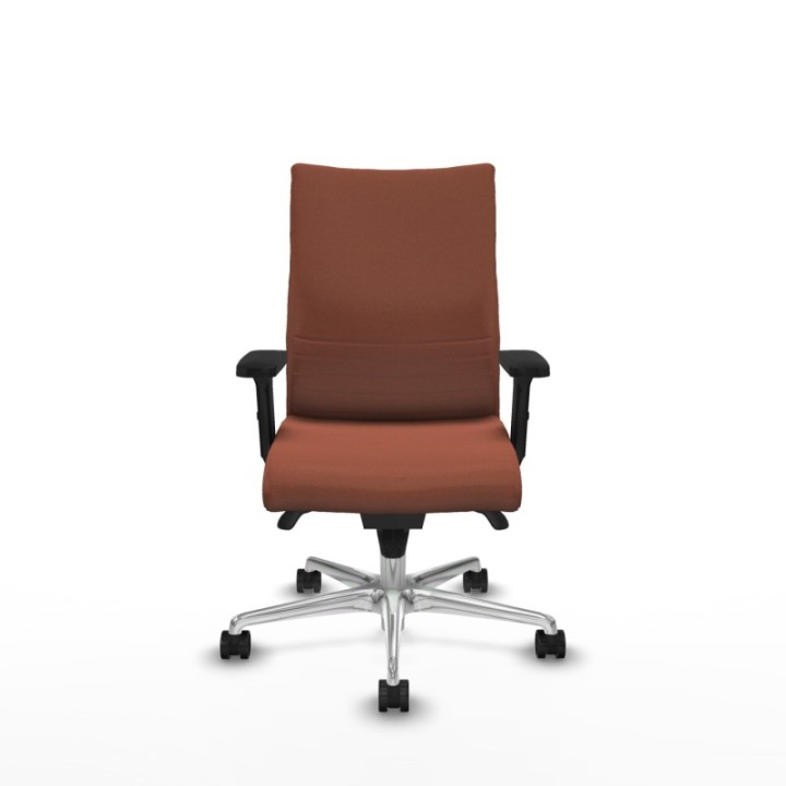 Albacete confidente sincro bali marrón brazos 2D base aluminio ruedas 65 mm nailon