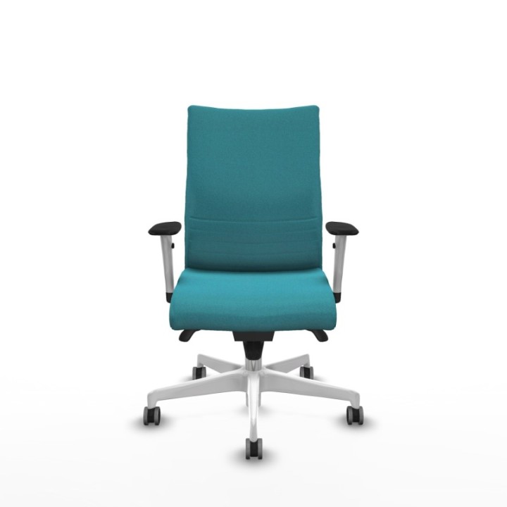 Albacete confidente sincro bali turquesa brazos 1D blancos base blanca ruedas 65mm engomadas