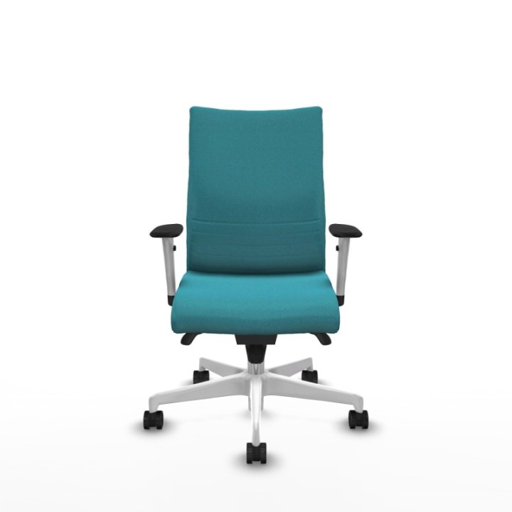 Albacete confidente sincro bali turquesa brazos 1D blancos base blanca ruedas 65 mm nailon