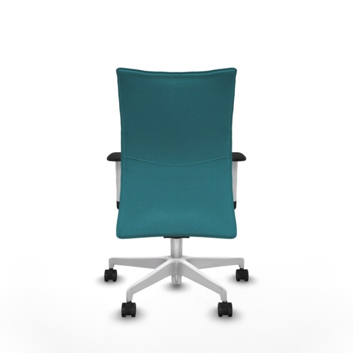 Albacete confidente sincro bali turquesa brazos 1D blancos base blanca ruedas 65 mm nailon