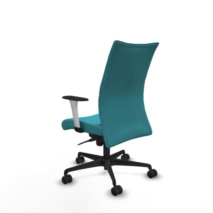 Albacete confidente sincro bali turquesa brazos 1D blancos base nailon ruedas 65 mm nailon