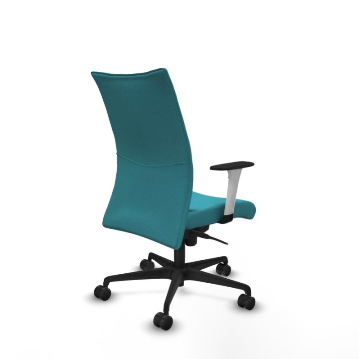 Albacete confidente sincro bali turquesa brazos 1D blancos base nailon ruedas 65 mm nailon