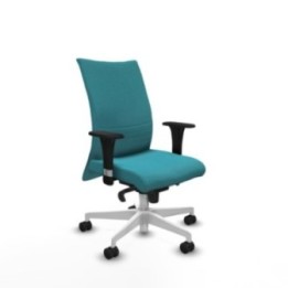 Albacete confidente sincro bali turquesa brazos 1D base blanca ruedas 65 mm nailon