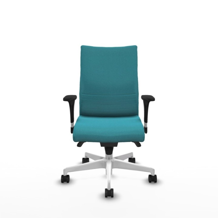 Albacete confidente sincro bali turquesa brazos 1D base blanca ruedas 65 mm nailon