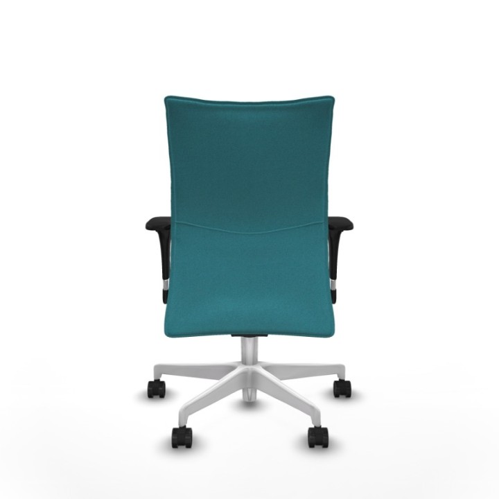 Albacete confidente sincro bali turquesa brazos 1D base blanca ruedas 65 mm nailon