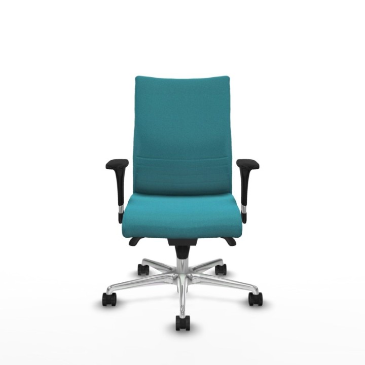 Albacete confidente sincro bali turquesa brazos 1D base aluminio ruedas 65 mm nailon