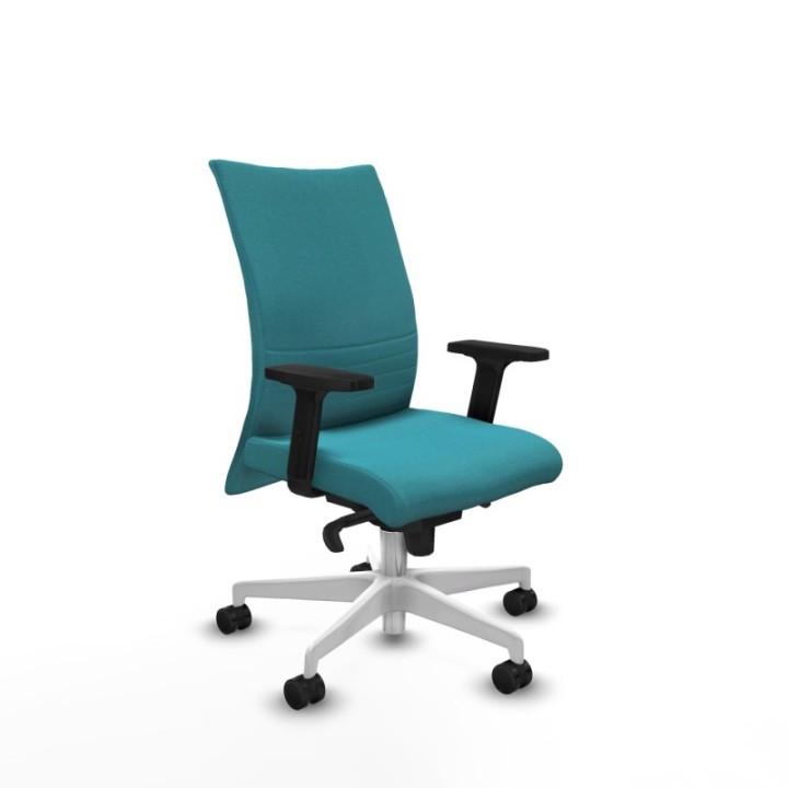 Albacete confidente sincro bali turquesa brazos 2D base blanca ruedas 65 mm nailon