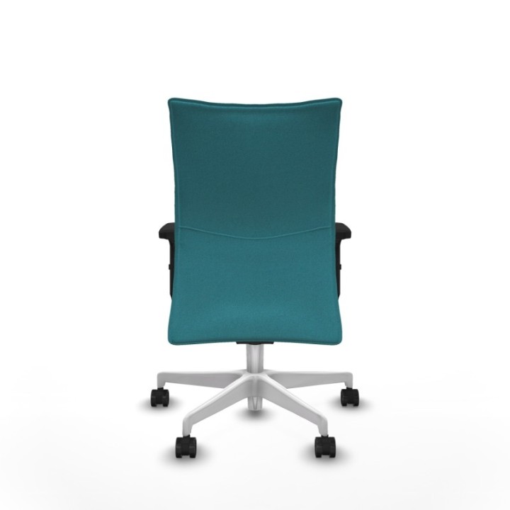 Albacete confidente sincro bali turquesa brazos 2D base blanca ruedas 65 mm nailon