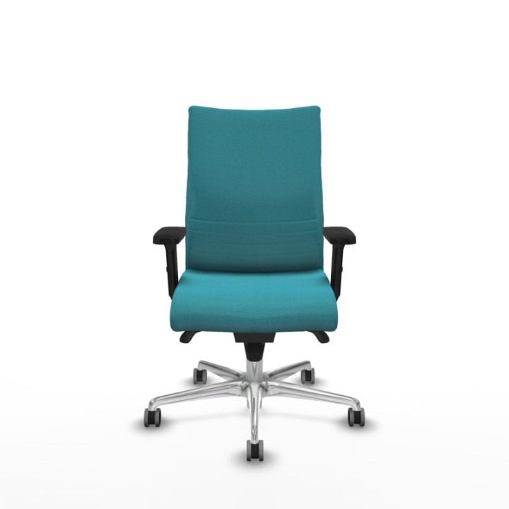 Albacete confidente sincro bali turquesa brazos 2D base aluminio ruedas 65mm engomadas