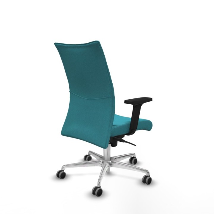 Albacete confidente sincro bali turquesa brazos 2D base aluminio ruedas 65mm engomadas