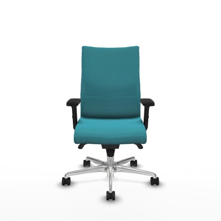 Albacete confidente sincro bali turquesa brazos 2D base aluminio ruedas 65 mm nailon