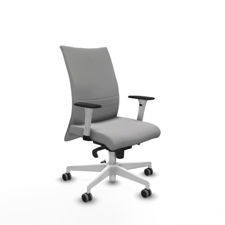 Albacete confidente sincro bali gris claro brazos 1D blancos base blanca ruedas 65mm engomadas