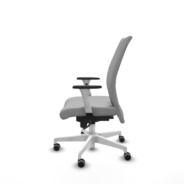 Albacete confidente sincro bali gris claro brazos 1D blancos base blanca ruedas 65mm engomadas