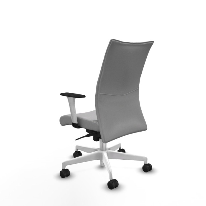 Albacete confidente sincro bali gris claro brazos 1D blancos base blanca ruedas 65 mm nailon