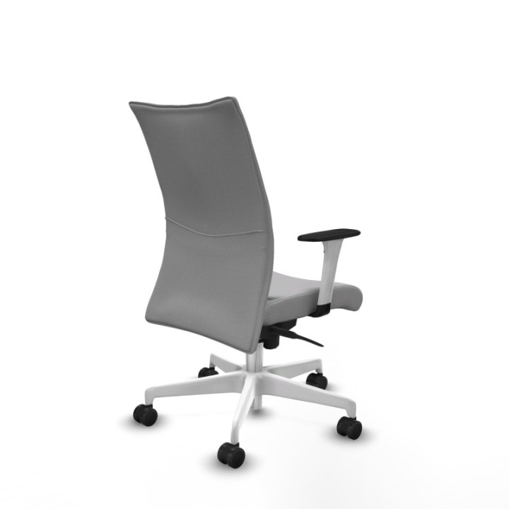 Albacete confidente sincro bali gris claro brazos 1D blancos base blanca ruedas 65 mm nailon