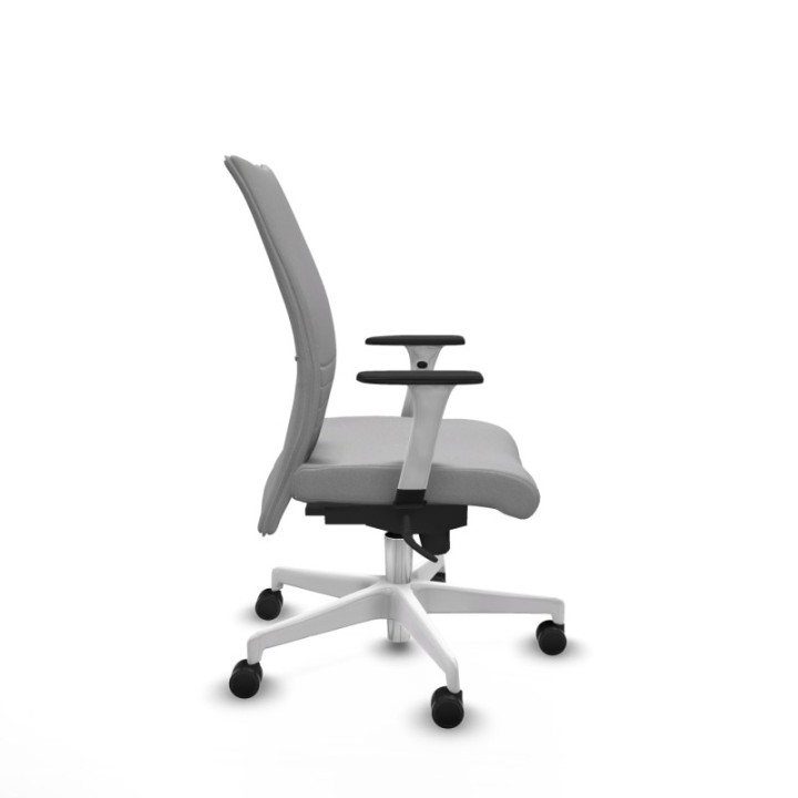 Albacete confidente sincro bali gris claro brazos 1D blancos base blanca ruedas 65 mm nailon