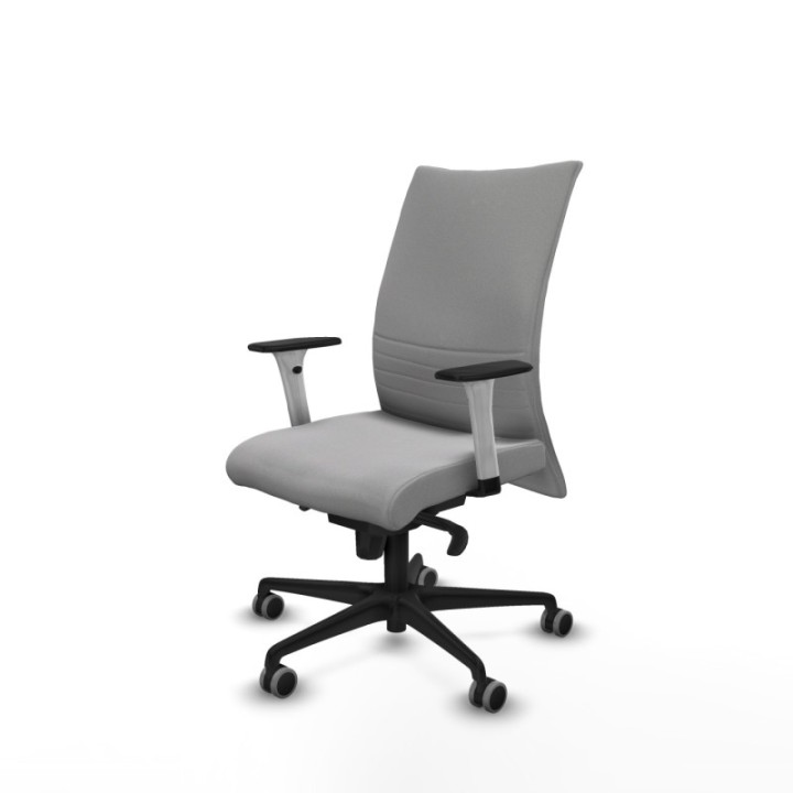 Albacete confidente sincro bali gris claro brazos 1D blancos base nailon ruedas 65mm engomadas