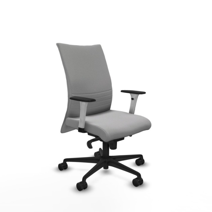 Albacete confidente sincro bali gris claro brazos 1D blancos base nailon ruedas 65 mm nailon