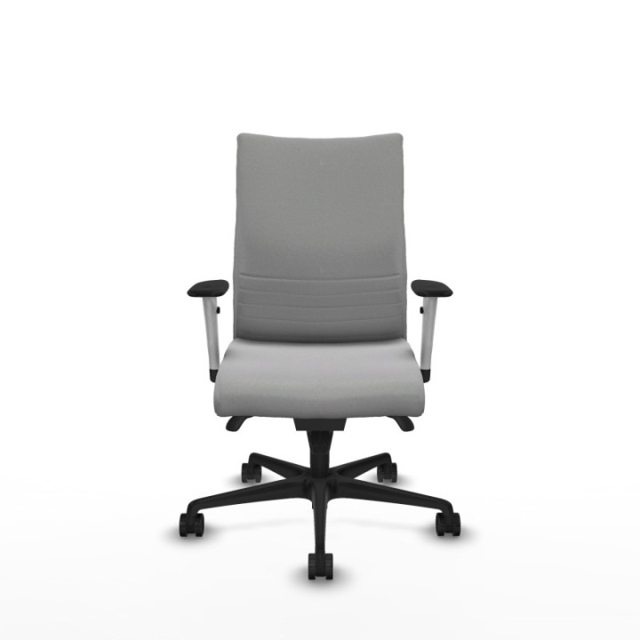 Albacete confidente sincro bali gris claro brazos 1D blancos base nailon ruedas 65 mm nailon