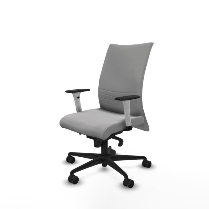 Albacete confidente sincro bali gris claro brazos 1D blancos base nailon ruedas 65 mm nailon