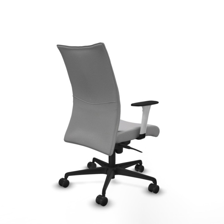 Albacete confidente sincro bali gris claro brazos 1D blancos base nailon ruedas 65 mm nailon