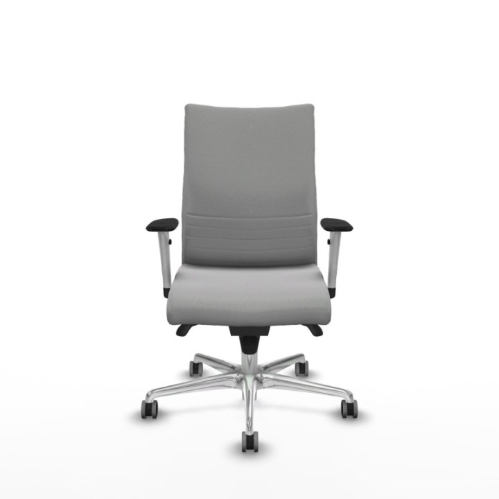 Albacete confidente sincro bali gris claro brazos 1D blancos base aluminio ruedas 65mm engomadas