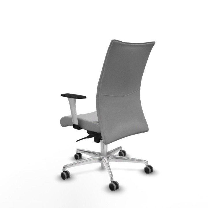 Albacete confidente sincro bali gris claro brazos 1D blancos base aluminio ruedas 65mm engomadas