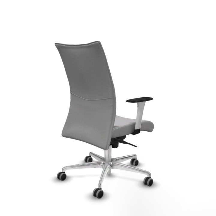 Albacete confidente sincro bali gris claro brazos 1D blancos base aluminio ruedas 65mm engomadas