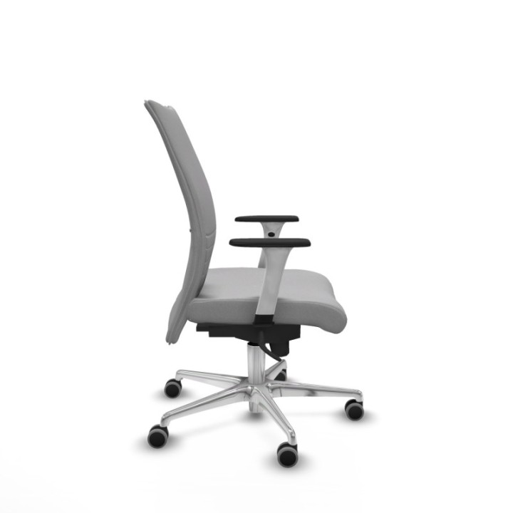 Albacete confidente sincro bali gris claro brazos 1D blancos base aluminio ruedas 65mm engomadas