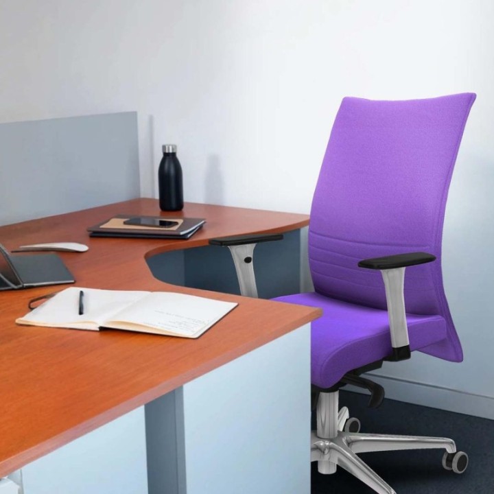 Albacete confidente sincro bali gris claro brazos 1D blancos base aluminio ruedas 65mm engomadas