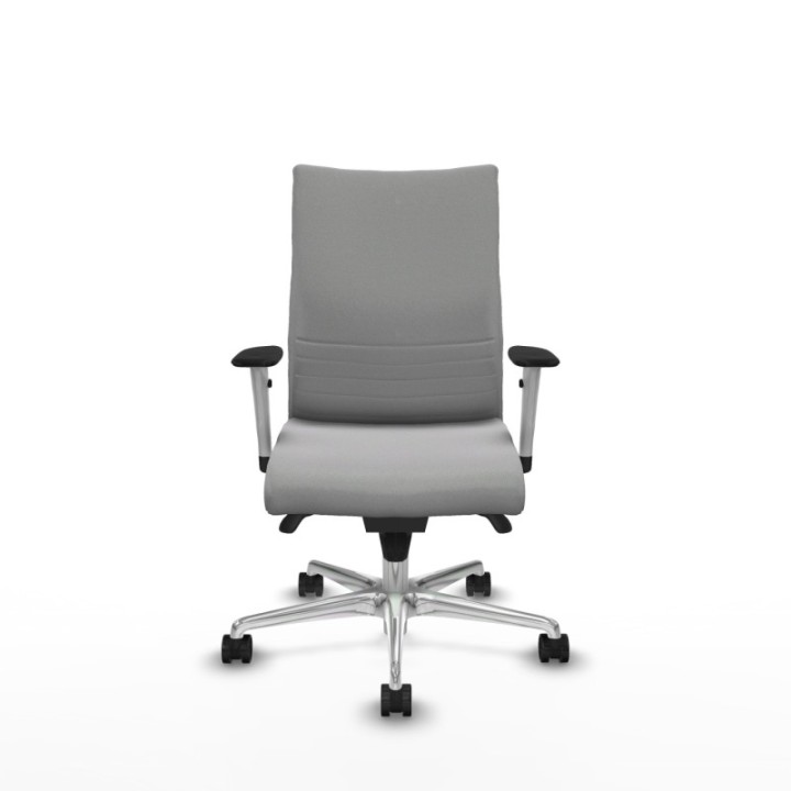 Albacete confidente sincro bali gris claro brazos 1D blancos base aluminio ruedas 65 mm nailon