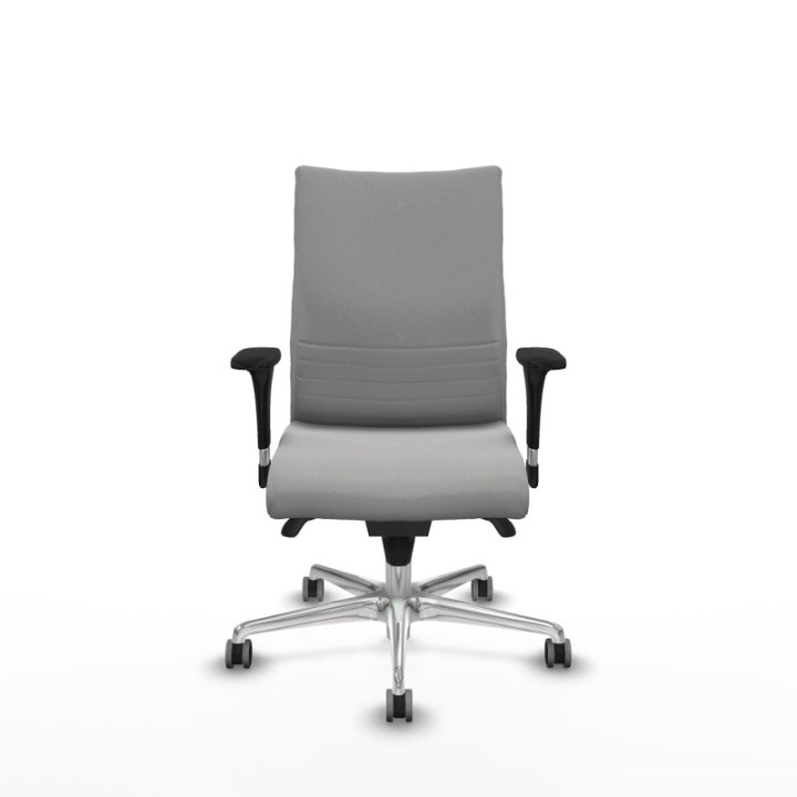 Albacete confidente sincro bali gris claro brazos 1D base aluminio ruedas 65mm engomadas