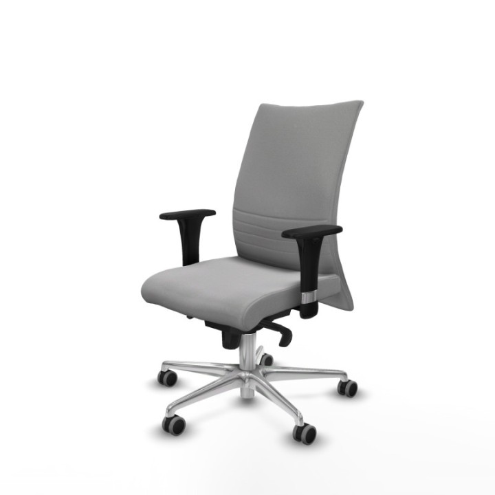 Albacete confidente sincro bali gris claro brazos 1D base aluminio ruedas 65mm engomadas