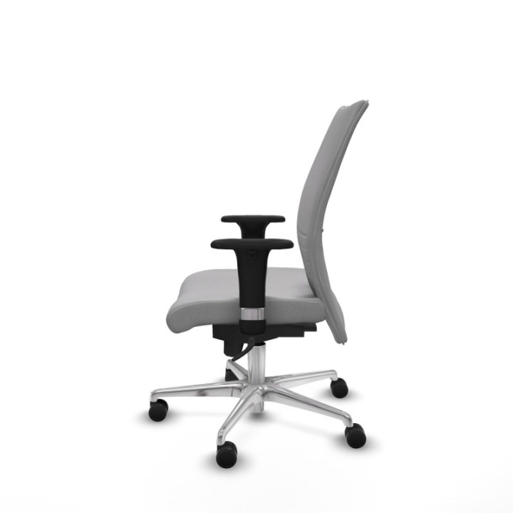 Albacete confidente sincro bali gris claro brazos 1D base aluminio ruedas 65 mm nailon