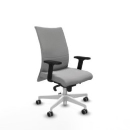 Albacete confidente sincro bali gris claro brazos 2D base blanca ruedas 65mm engomadas