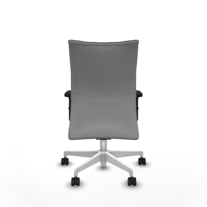 Albacete confidente sincro bali gris claro brazos 2D base blanca ruedas 65 mm nailon